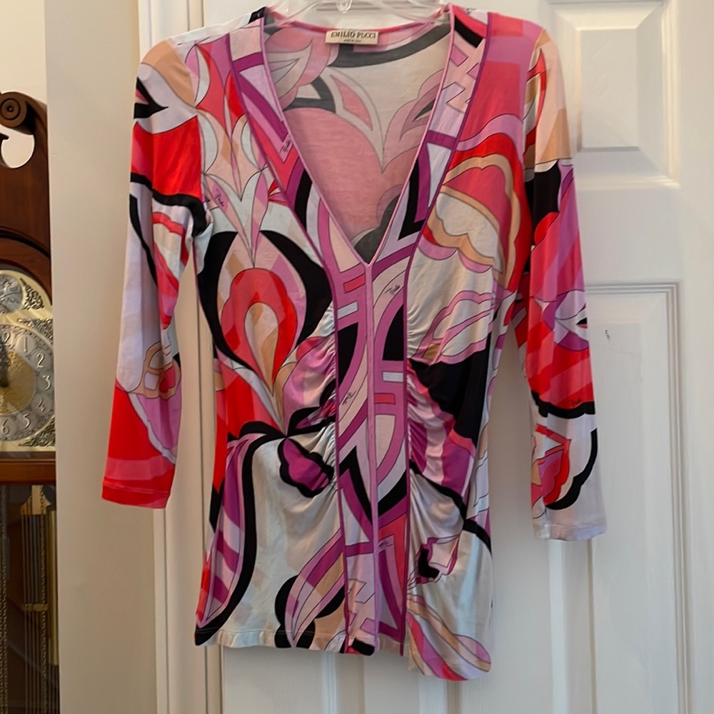 Super sexy mod/contemporary Emilio Pucci knit top